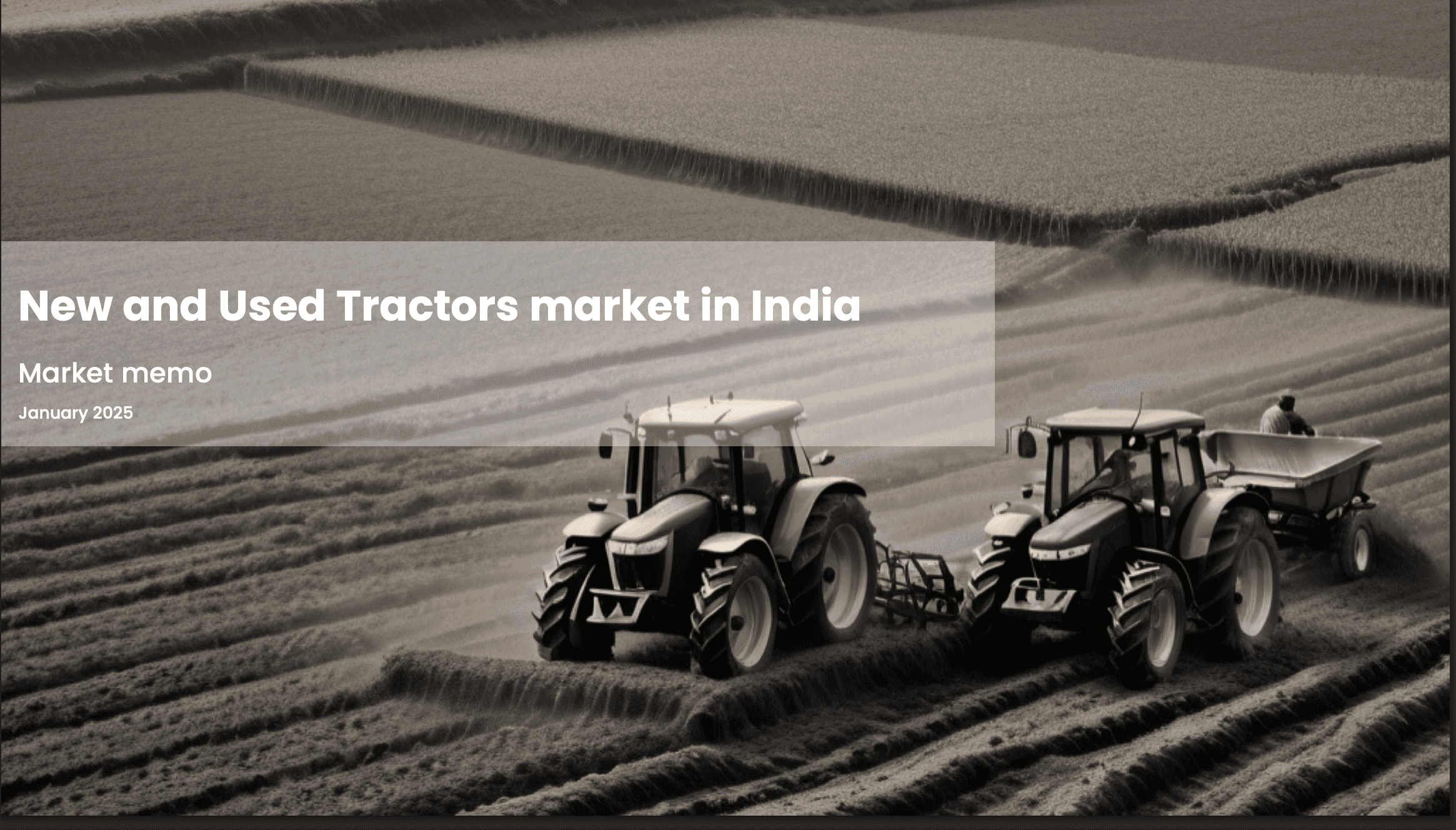 Used Tractors in India - Market Memo